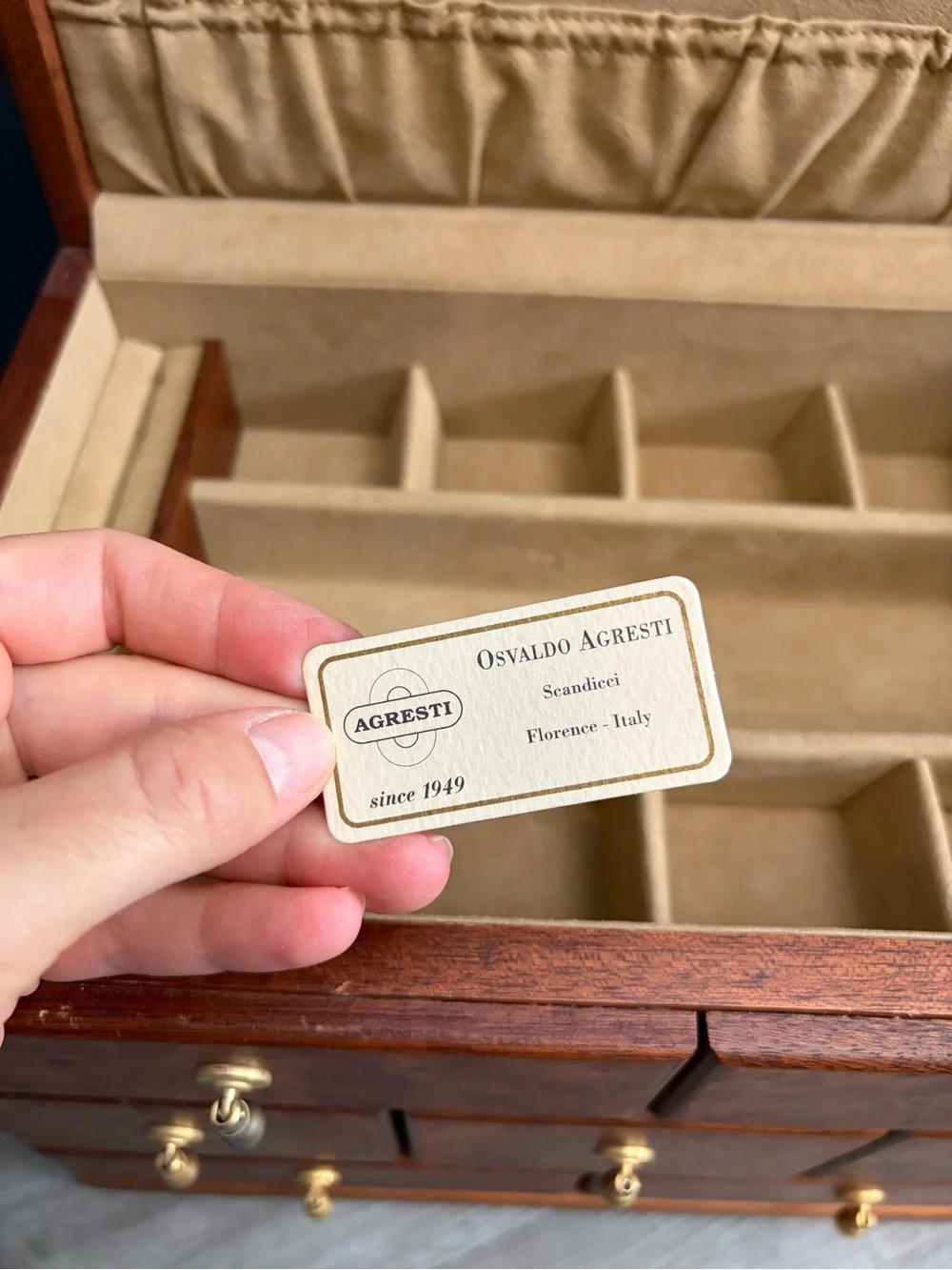 Vintage Agresti Briarwood Jewelry Box Florence Italy-  13”x10”x8.5” & 10.8lbs